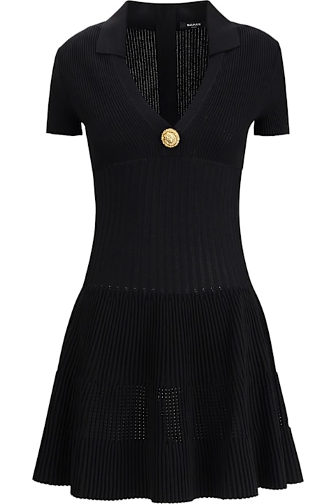 Homeware Balmain Flared Knit Mini Dress