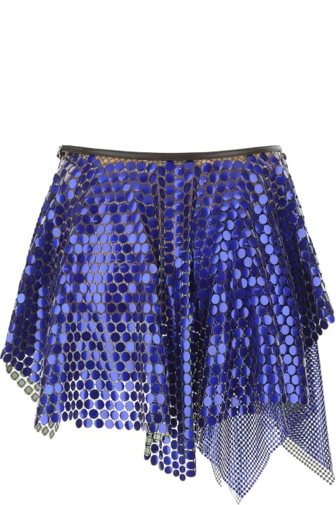 The Attico Skirts for Women The Attico Blue Aluminium Mini Skirt