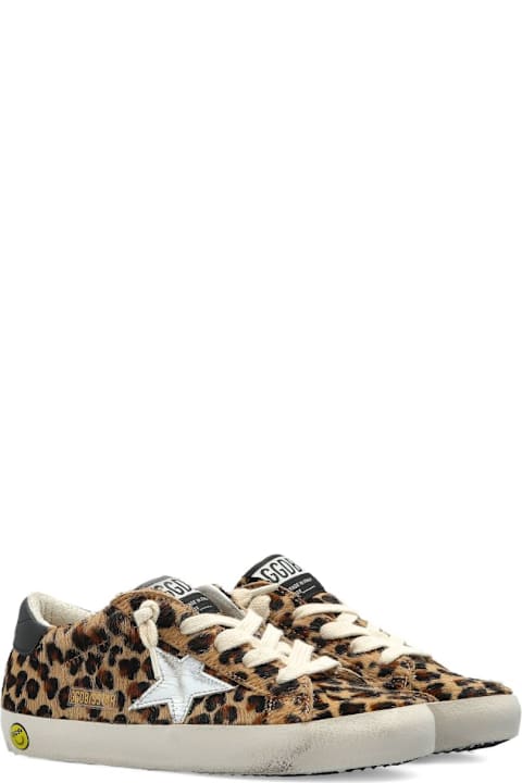 Homeware Golden Goose Golden Goose Kids Super-star Classic Sneakers With Leopard Print Lining