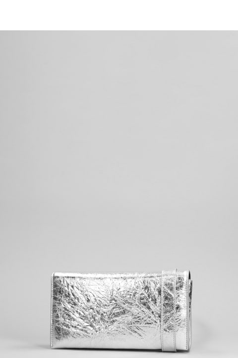 Jil Sander Clutches for Women Jil Sander Shoulder Bag In Silver Leather