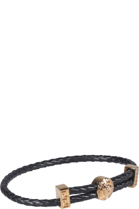 Medusa Woven Leather Bracelet