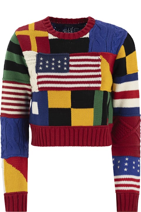 Polo Ralph Lauren Sweaters for Women Polo Ralph Lauren Crew-neck Sweater With Flag
