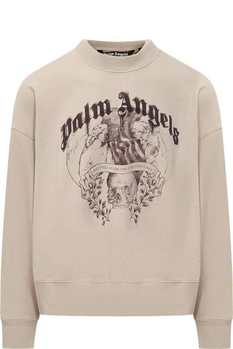 Palm Angels for Men Palm Angels Statement Pencil Graphic Printed Sweatshirt