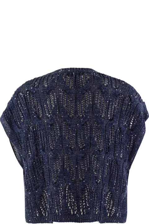 Antonelli Sweaters for Women Antonelli Crew-neck Linen And Cotton Top