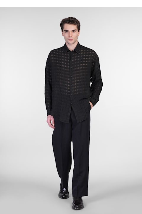 costumein Clothing for Men costumein Valentino Shirt In Black Linen