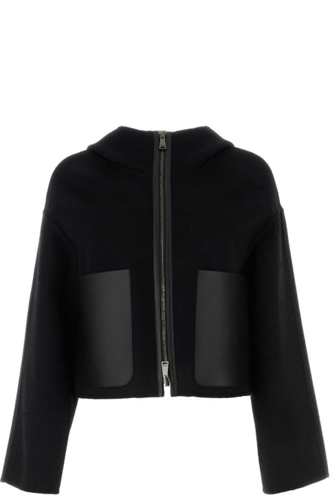 Fendi Coats & Jackets for Women Fendi Black Wool Blend Reversible Jacket