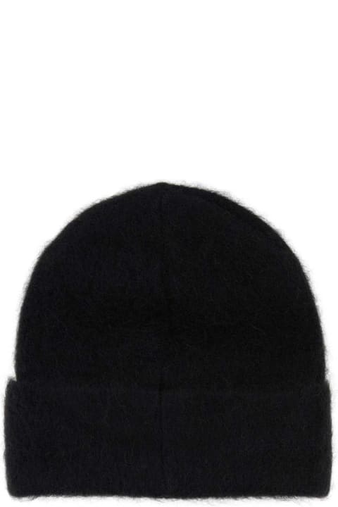 BY FAR Hats for Women BY FAR Black Alpaca Beanie Hat