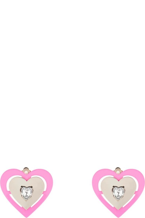 'pink Neon Heart' Clip-on Earrings