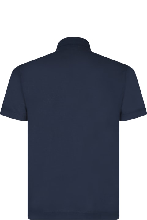 メンズ Zanoneのウェア Zanone Zanone Blue Cotton Polo Shirt