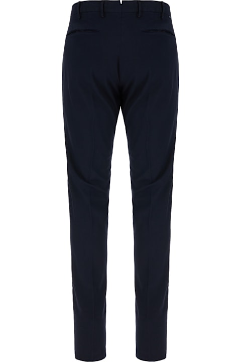 Incotex Clothing for Men Incotex Midnight Blue Stretch Cotton Pant