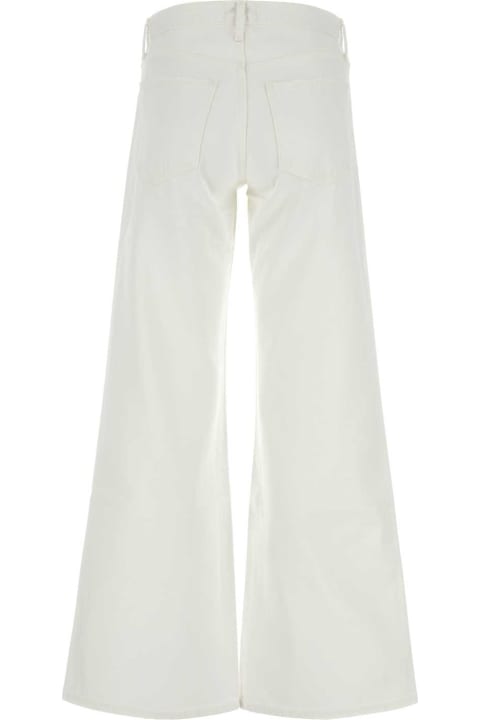AGOLDE Clothing for Women AGOLDE White Denim Clara Wide-leg Jeans