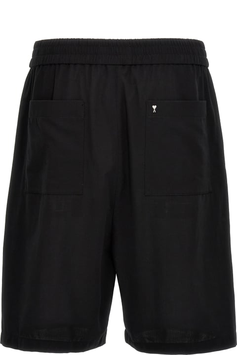 Ami Alexandre Mattiussi Pants for Men Ami Alexandre Mattiussi Logo Plaque Bermuda Shorts