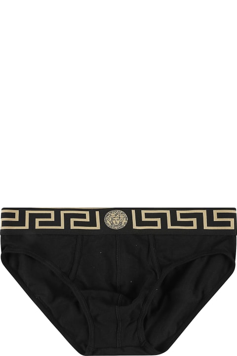 Versace Underwear for Men Versace Black Cotton Briefs