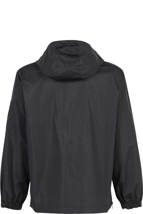 Coats & Jackets for Men Lanvin Logo Hooded Windbreaker