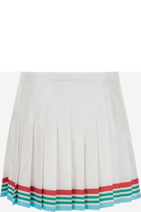 Casablanca for Kids Casablanca Pleated Skirt In Silk