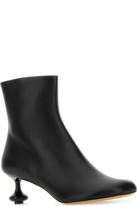 ウィメンズ Loeweのブーツ Loewe Black Nappa Leather Toy Ankle Boots