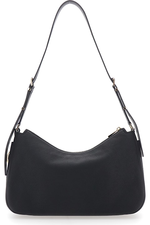 MICHAEL Michael Kors for Men MICHAEL Michael Kors 'nolita Medium' Black Shoulder Bag With Logo Charm And Adjustable Shoulder Strap In Leather Woman