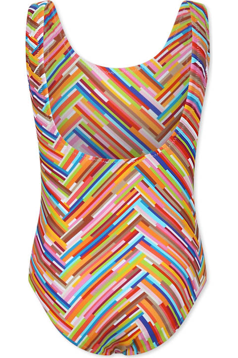 Missoni Kids Missoni Kids Multicolor Swimsuit For Girl With Motif Chevron
