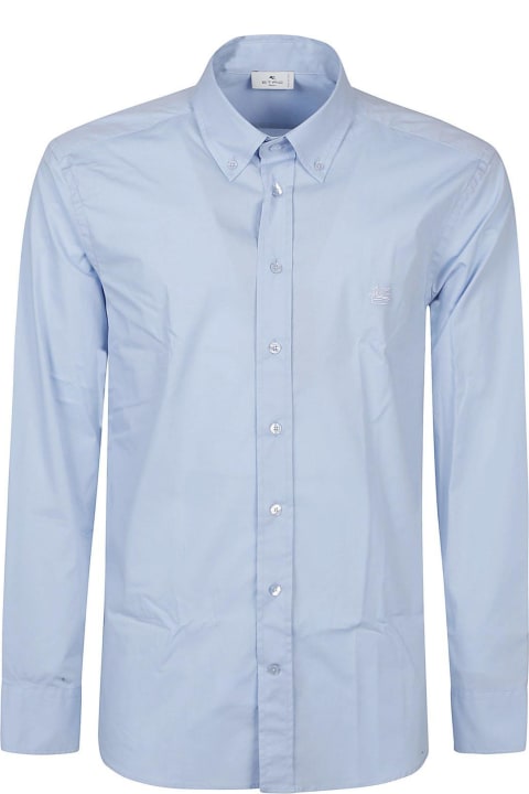 Shirts for Men Etro Pegaso Embroidered Buttoned Shirt