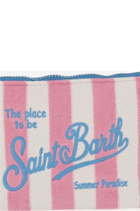 MC2 Saint Barth for Women MC2 Saint Barth Fabric Clutch Bag With Striped Pattern