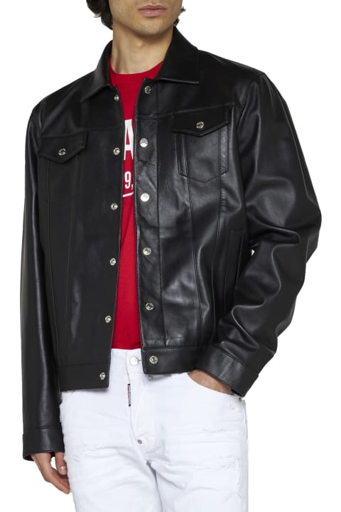 Homeware Dsquared2 Leather Dan Jean Jacket