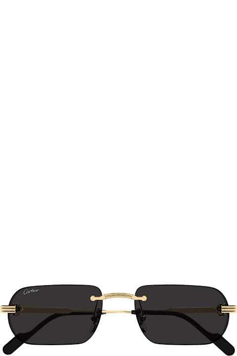 Homeware Cartier Eyewear Signature C De Cartier Ct0577s-001 - Gold / Grey Sunglasses