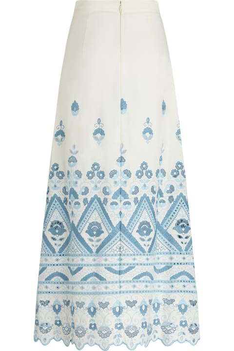 Etro Skirts for Women Etro Long White Skirt With Embroidery