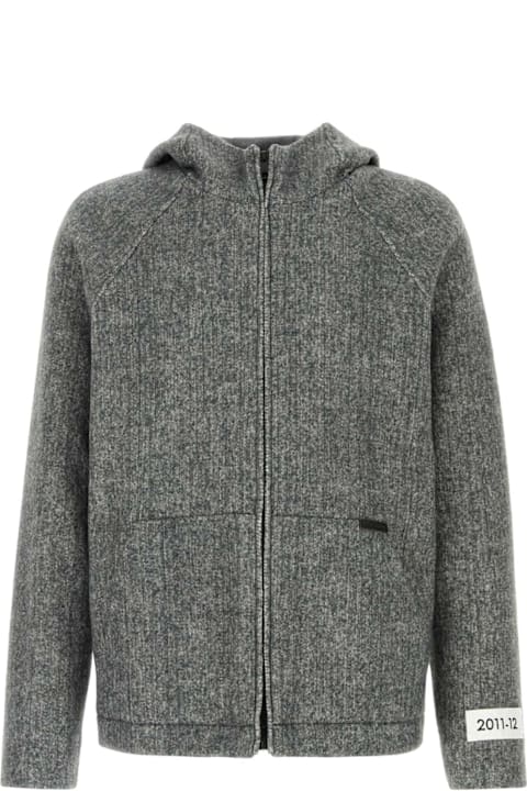 Dolce & Gabbana Clothing for Men Dolce & Gabbana Melange Grey Acrylic Blend Jacket