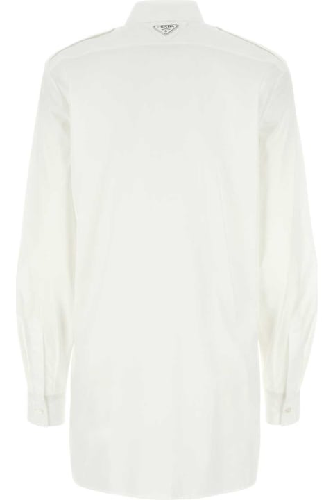 Prada Clothing for Women Prada White Poplin Shirt