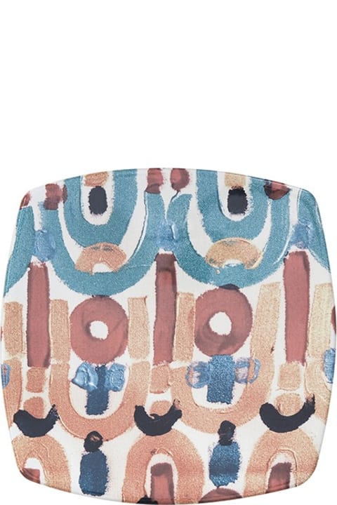 أدوات المائدة Le Botteghe su Gologone Plates Square Ceramic Colores 20,5x20,5 Cm
