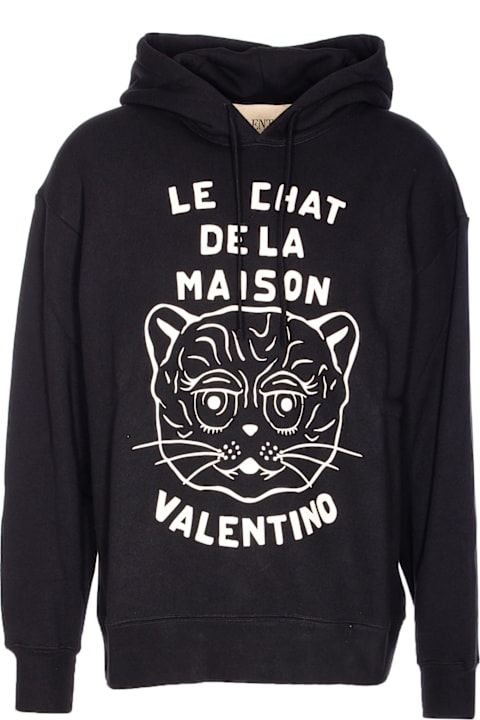 パーカー・フーディ VALENTINO GARAVANI LE CHAT DE LA MAISON PATCH HOODIE Valentino Garavani Chat De La Maison Patch Hoodie | italist