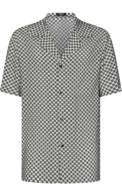 Balmain Clothing for Men Balmain Mini Monogram Bowling Shirt