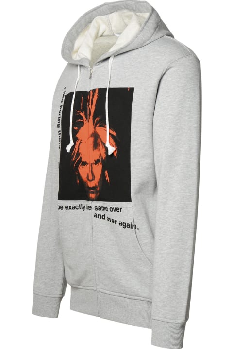 Comme des Garçons Shirt Sweaters for Men Comme des Garçons Shirt 'andy Warhol' Grey Cotton Hoodie
