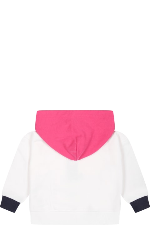 Ralph Lauren Sweaters & Sweatshirts for Girls Ralph Lauren White Sweatshirt For Baby Girl With Polo Bear