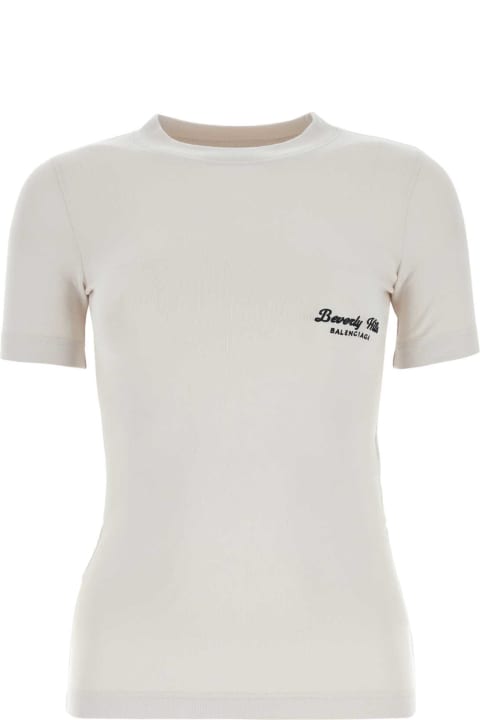 Balenciaga for Women Balenciaga Chalk Cotton T-shirt