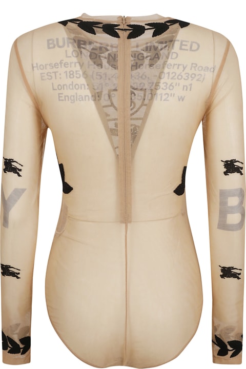 Underwear & Nightwear for Women Burberry Logo Embroidered Bodysuit