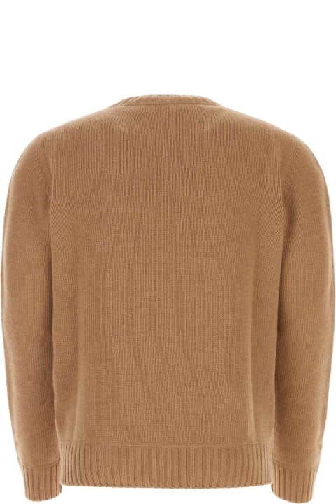 Clothing Sale for Men Prada Biscuit Wool Blend Sweater