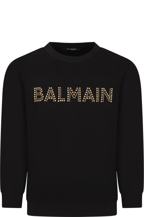 Homeware Balmain Black Sweat-shirt For Girl With Logo