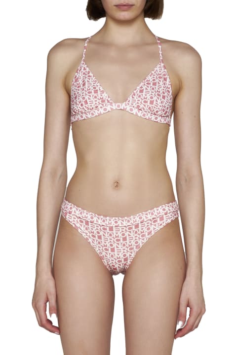 ウィメンズ Monclerの水着 Moncler Pink Logoed Bikini
