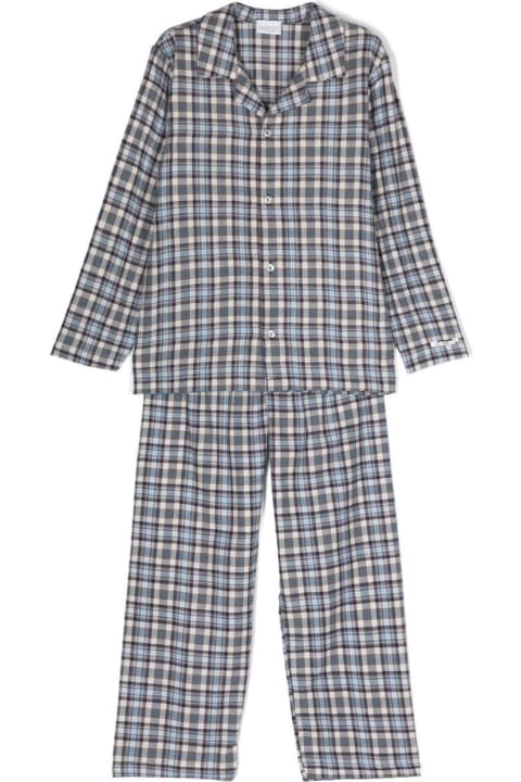 La Perla Jumpsuits for Girls La Perla Check-print Long-sleeve Pyjamas