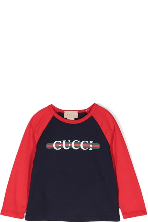 Topwear for Baby Boys Gucci Gucci Kids T-shirts And Polos Blue