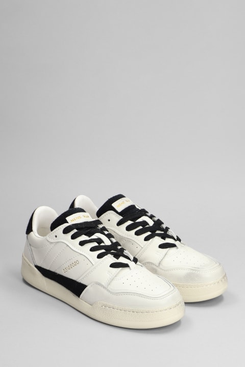 Sponge 02 Sneakers In White Leather