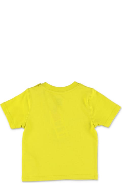 T-shirt Giallo Fluo In Jersey Di Cotone Baby Boy