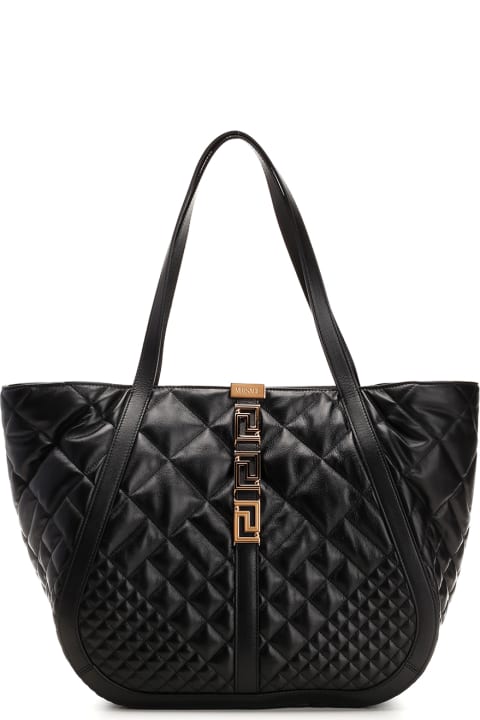 Totes for Women Versace Quilted Leather Tote