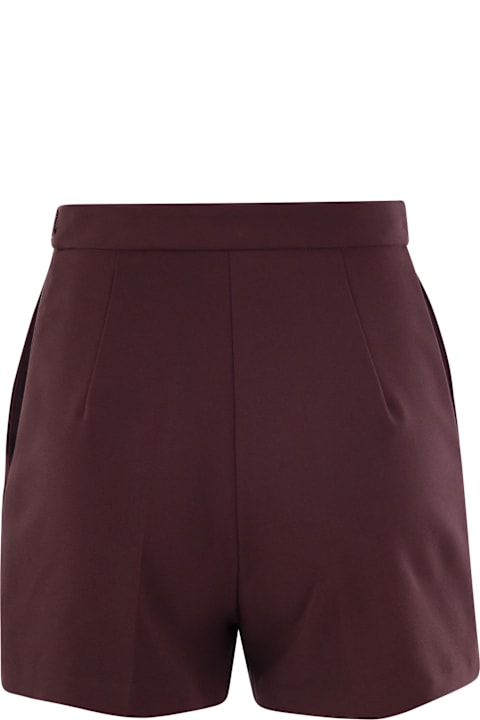 Pants & Shorts for Women Elisabetta Franchi Pantaloncini In Crêpe Stretch Con Morsetto