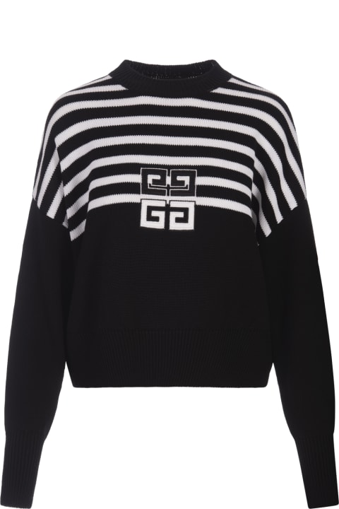 Givenchy Sweaters for Women Givenchy 4g Short Striped Pullover In Black Cotton