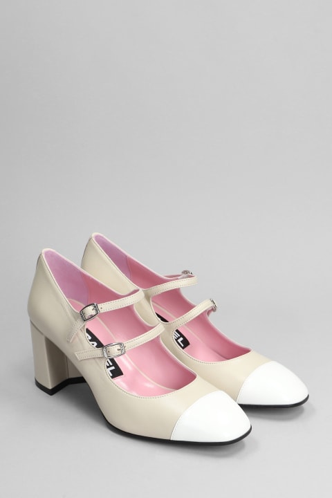 Carel High-Heeled Shoes for Women Carel Cherry Pumps In Beige Leather