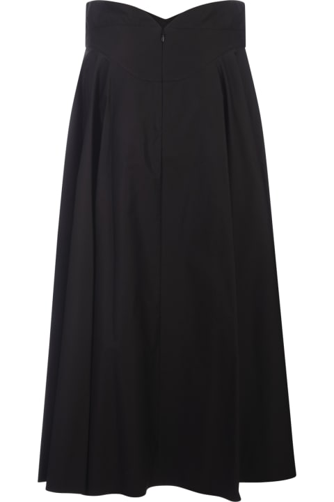 Fashion for Women Alexander McQueen Corset Midi Skirt In Black