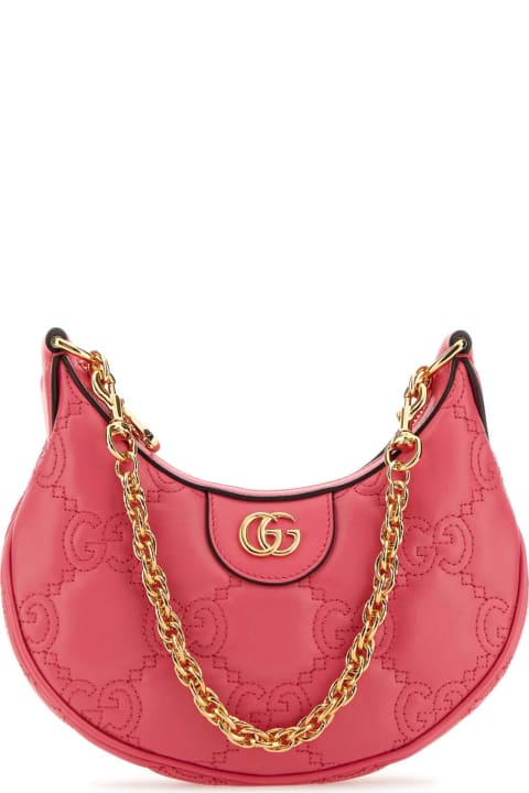 Trending Now for Women Gucci Dark Pink Leather Mini Gg Matelassã© Handbag