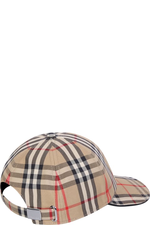Hats for Men Burberry Check Pattern Baseball Cap